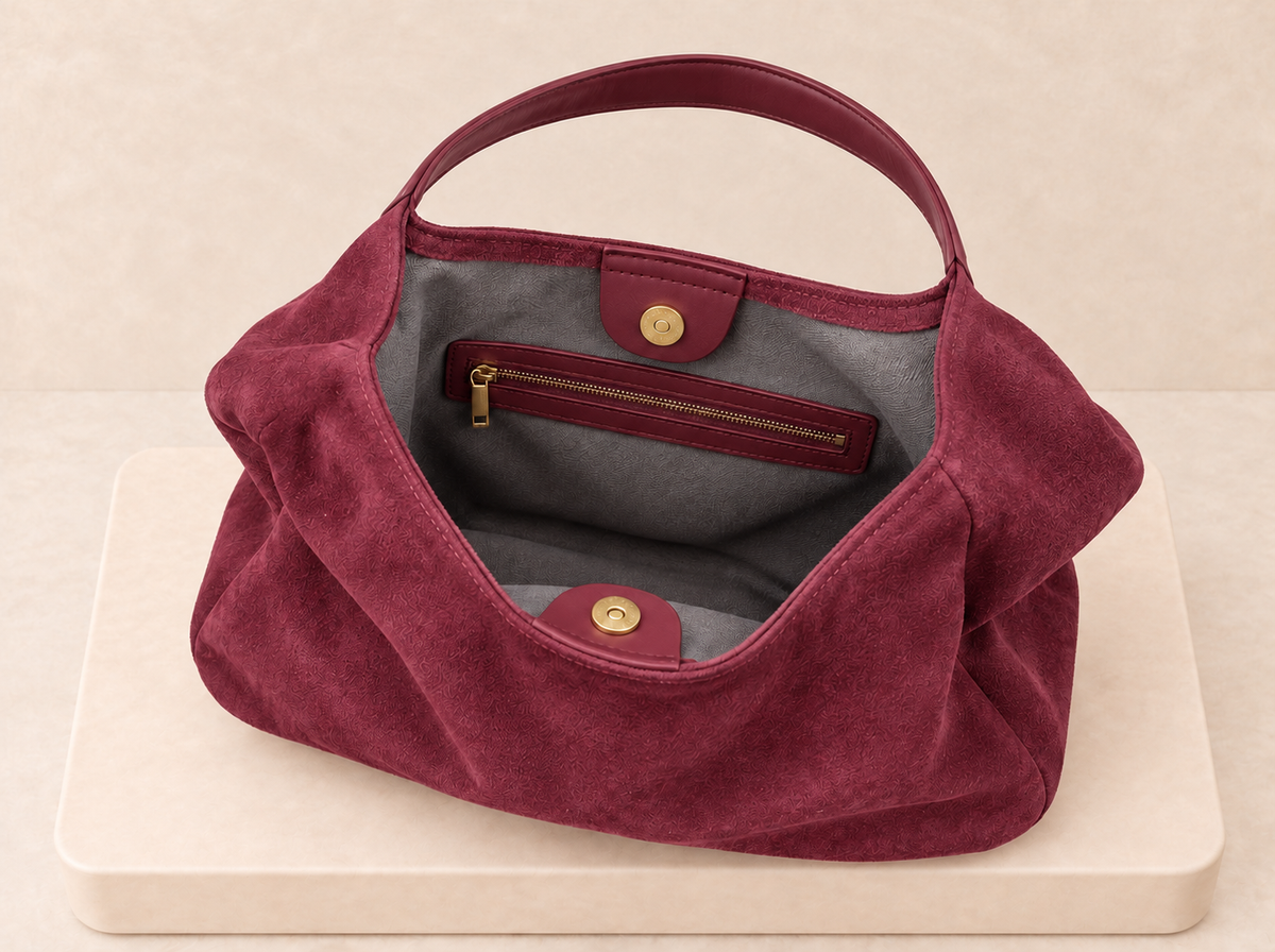 Suede Hobo Bag