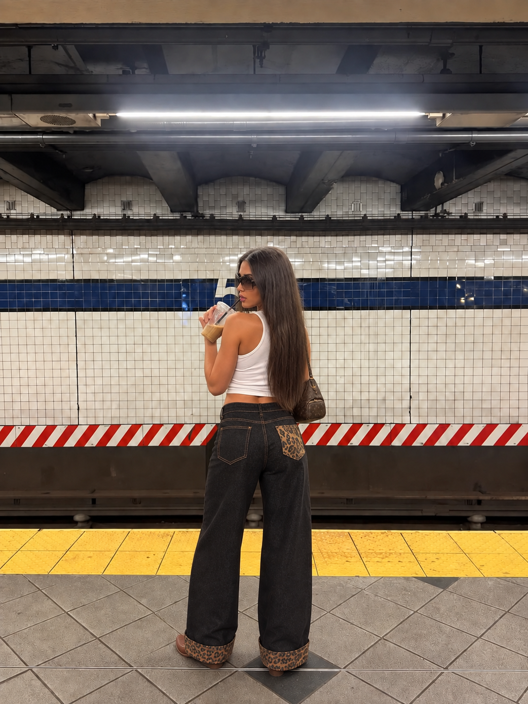 Retro Leopard Pocket Jeans