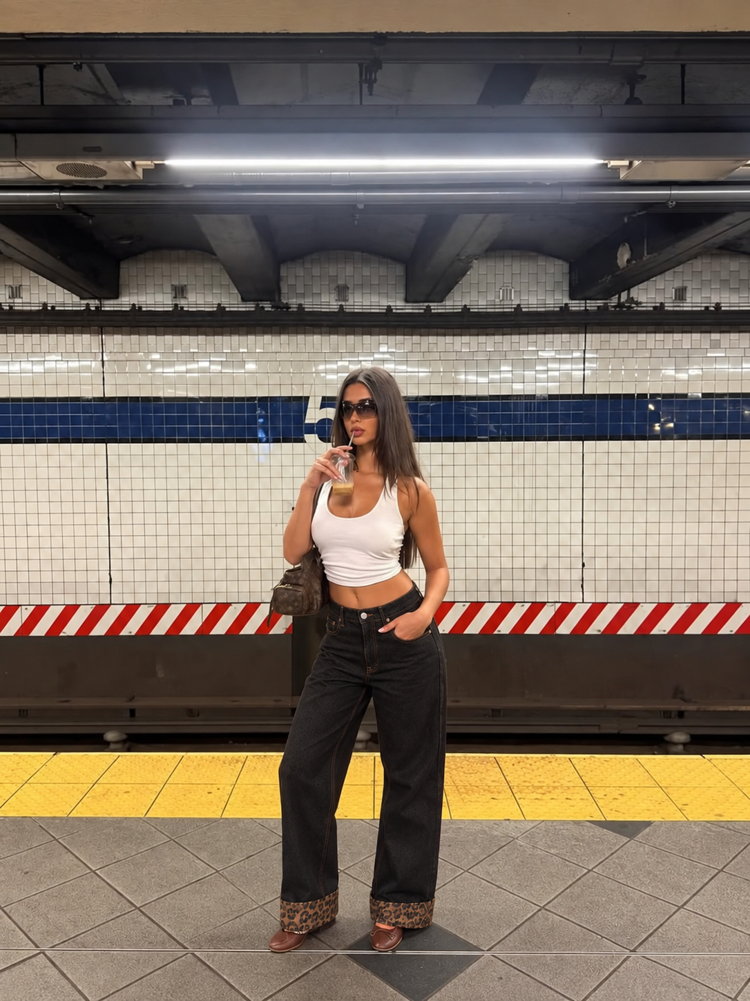 Retro Leopard Pocket Jeans