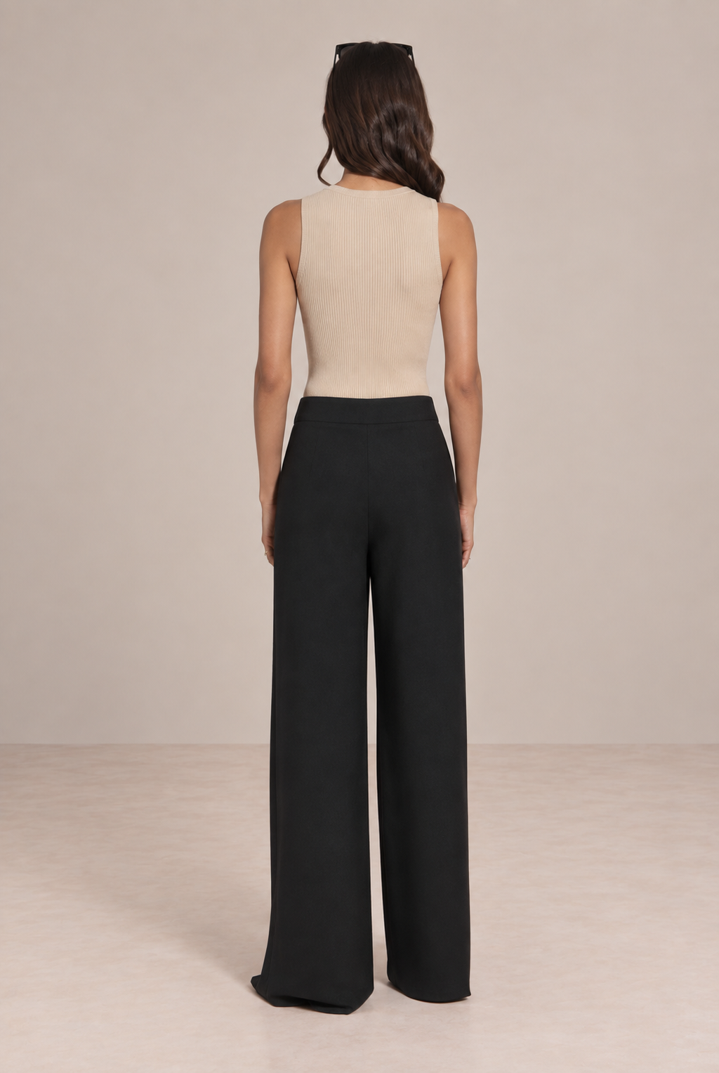 High-Waist-Hose mit geradem Bein