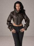 Cropped Leather Jacket