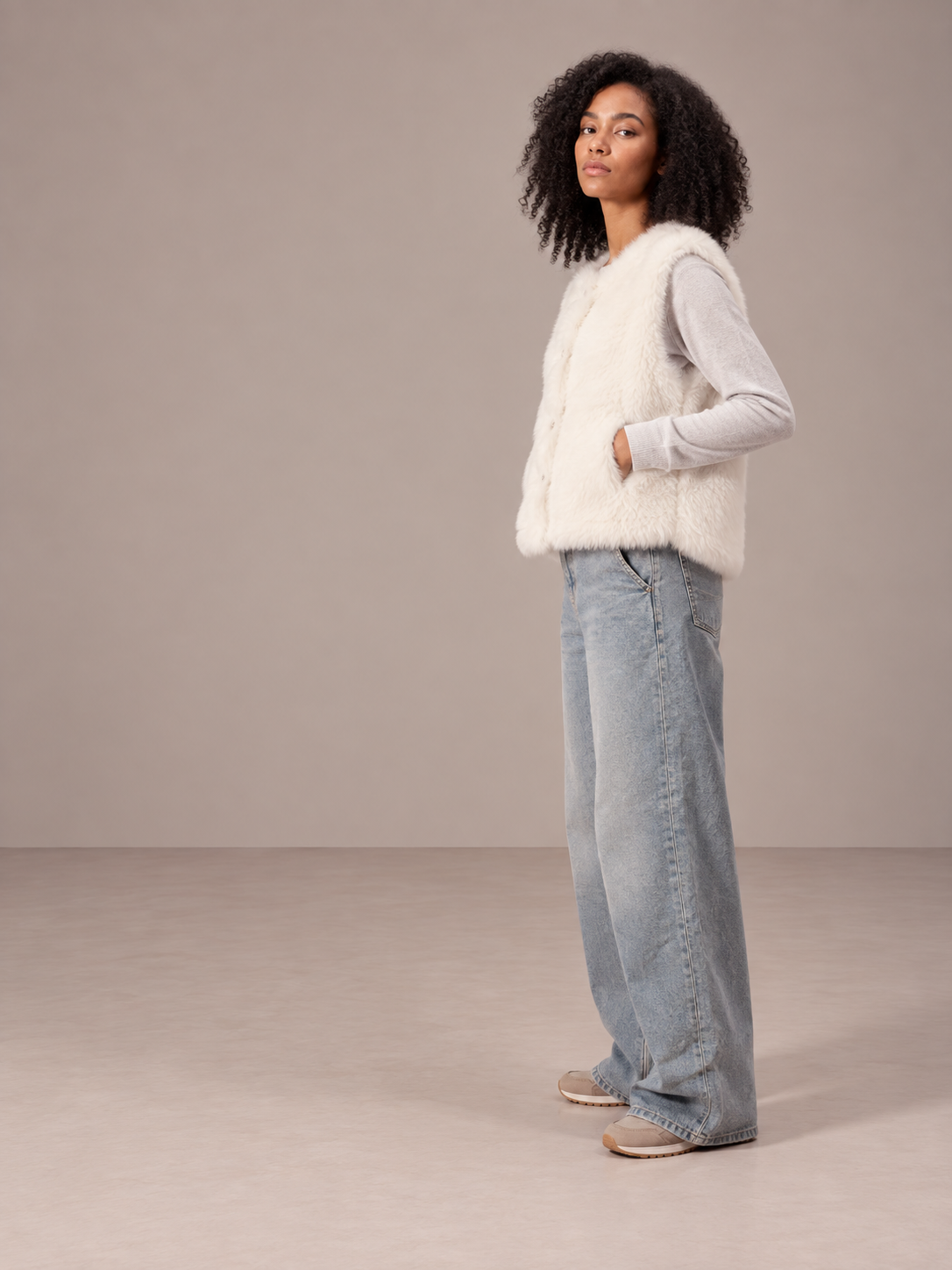 Faux Shearling Vest