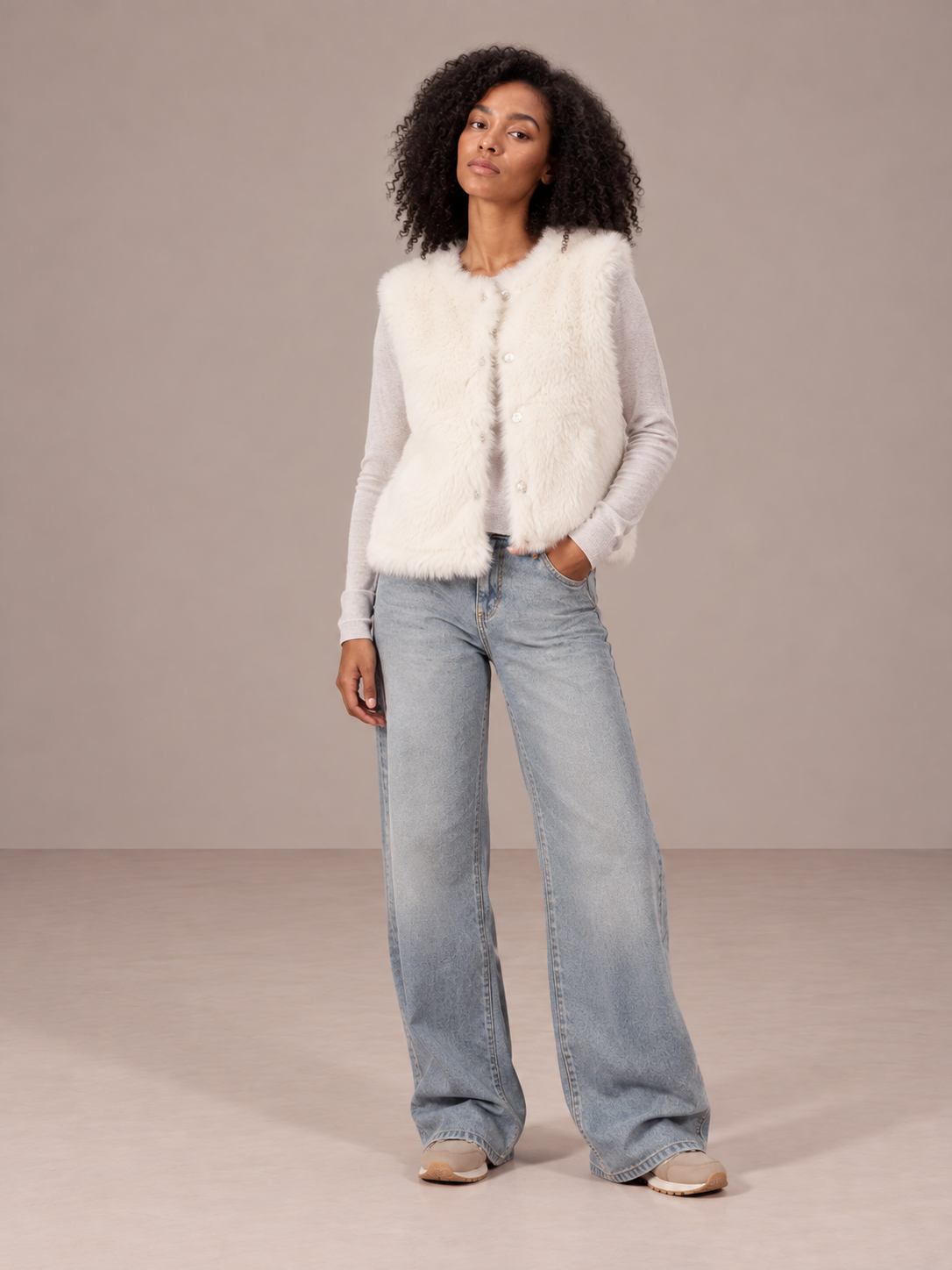 Faux Shearling Vest