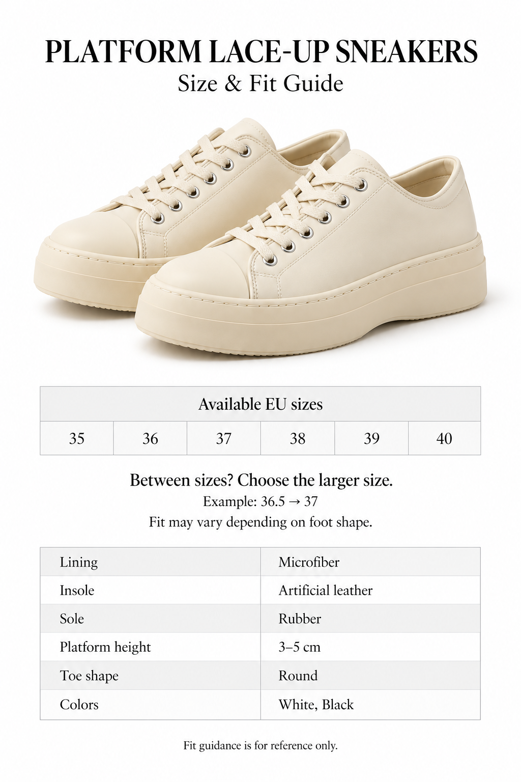 Platform Lace-Up Sneakers