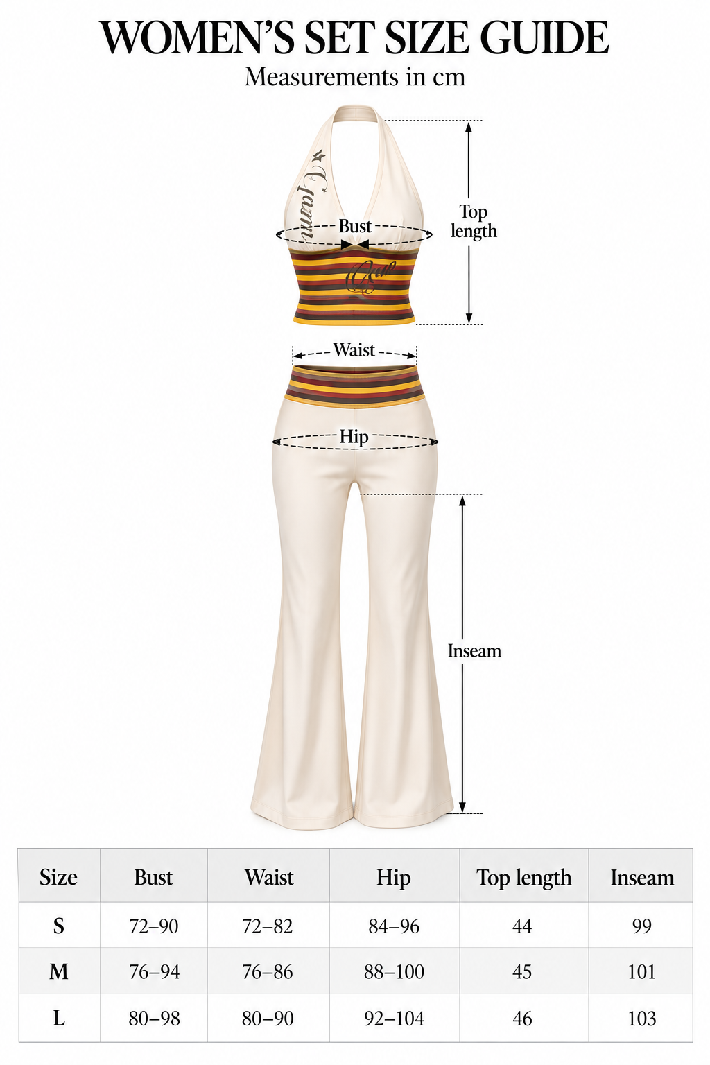 Striped Flare Set