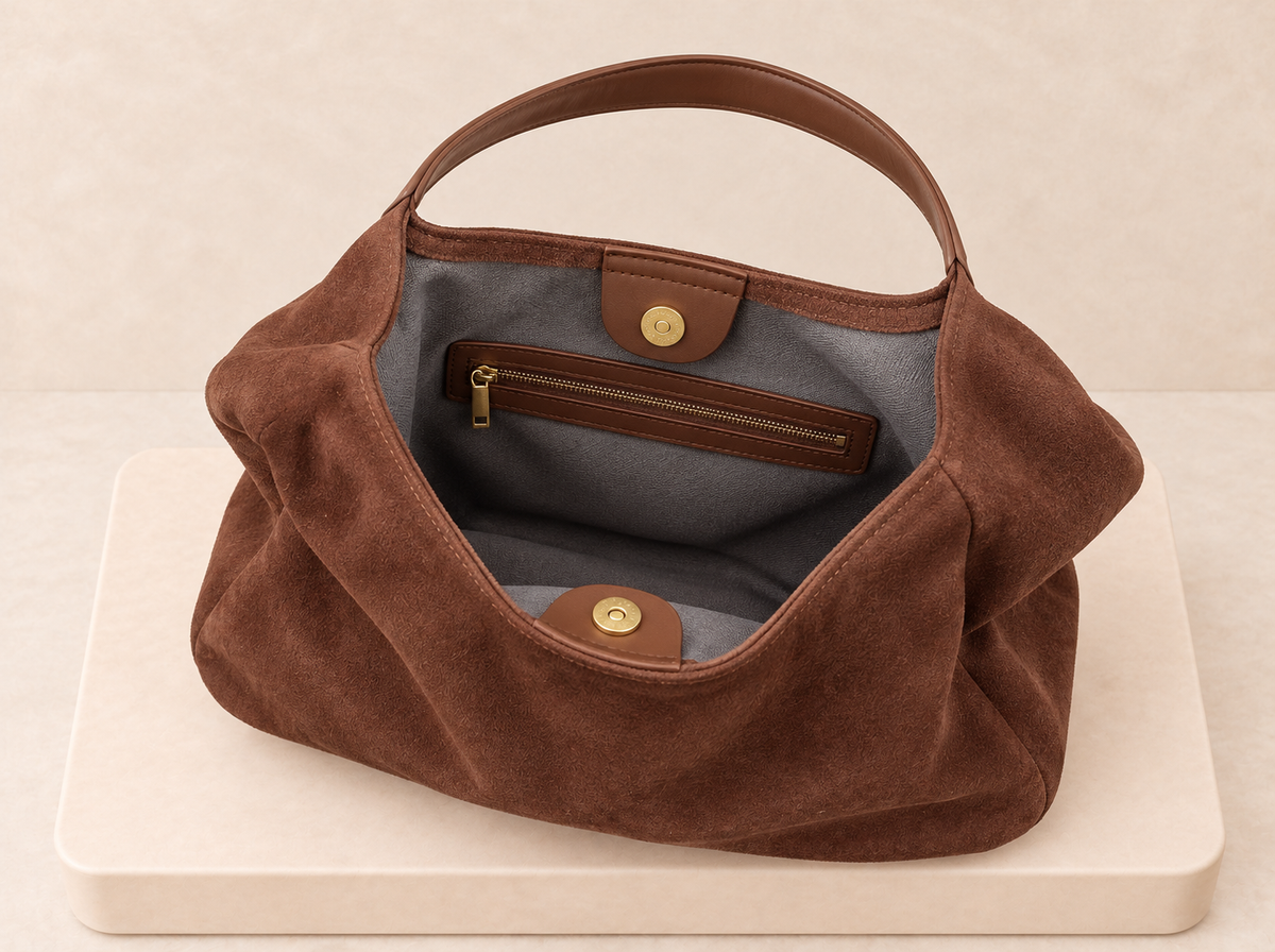 Suede Hobo Bag