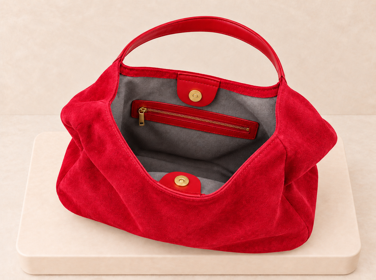 Suede Hobo Bag