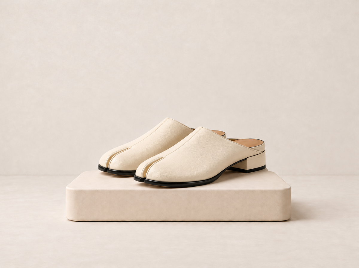 Split Toe Slip-On Flats