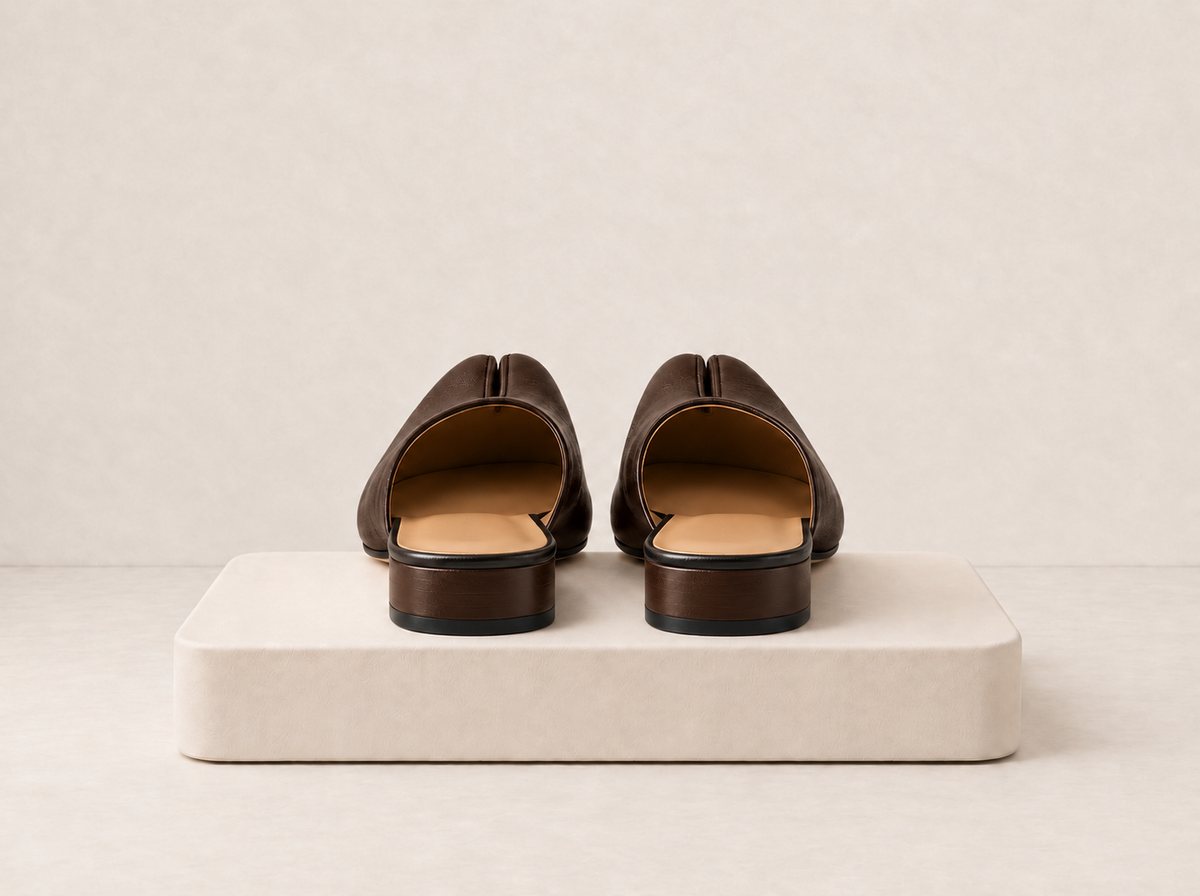 Split Toe Slip-On Flats