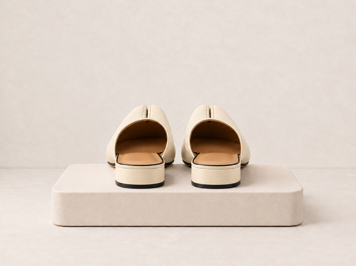 Split Toe Slip-On Flats
