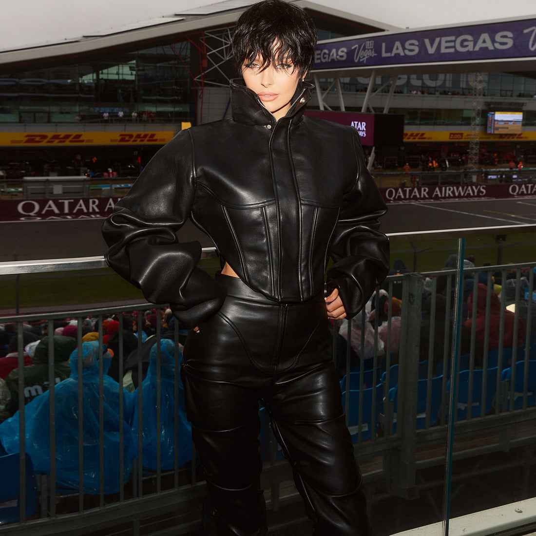 Cropped Leather Jacket