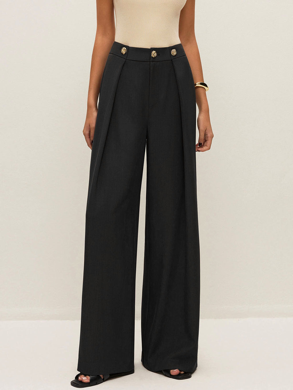High Waist Straight Leg Trouser