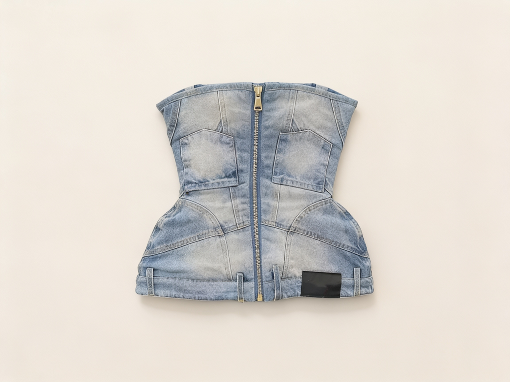 Denim Corset Top