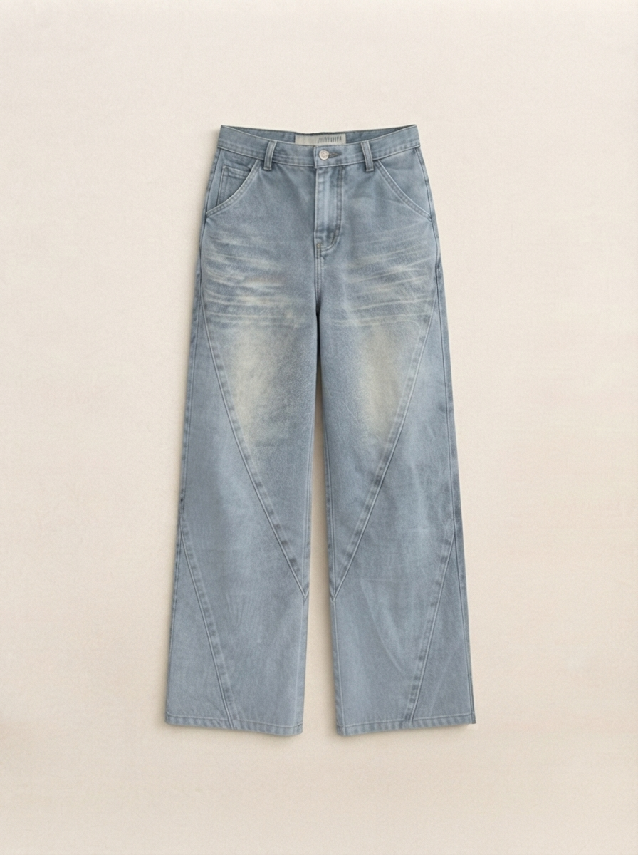 Washed Wide Leg Jeans