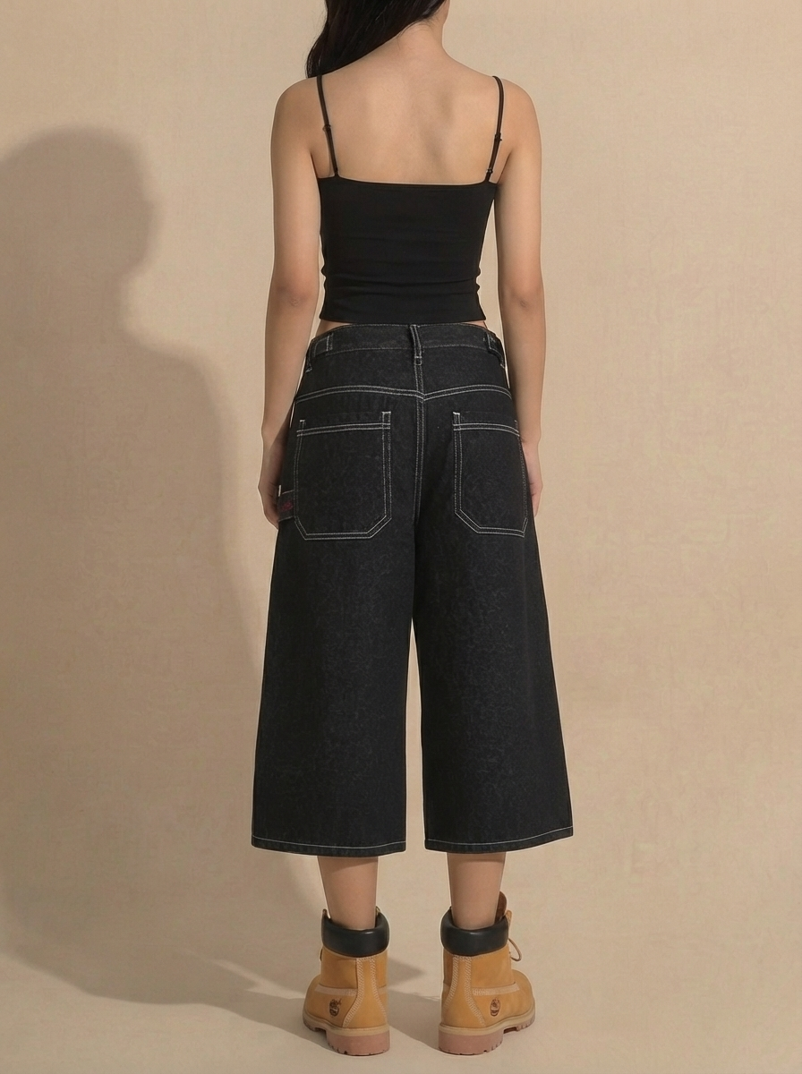 Cropped Wide Leg Jean