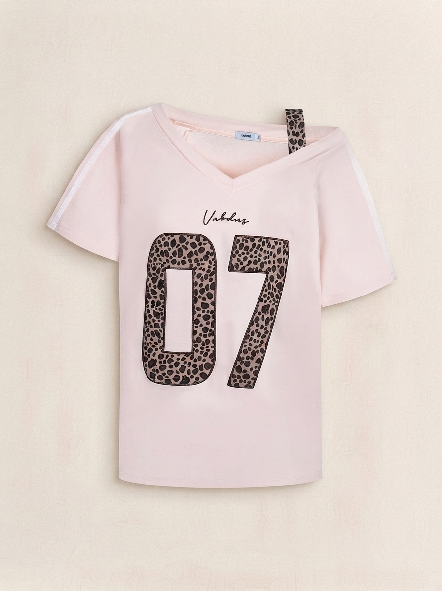 Off Shoulder Varsity Tee