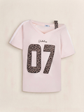 Off Shoulder Varsity Tee