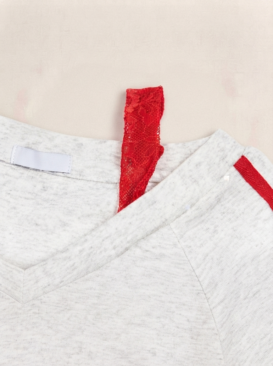 Off Shoulder Varsity Tee