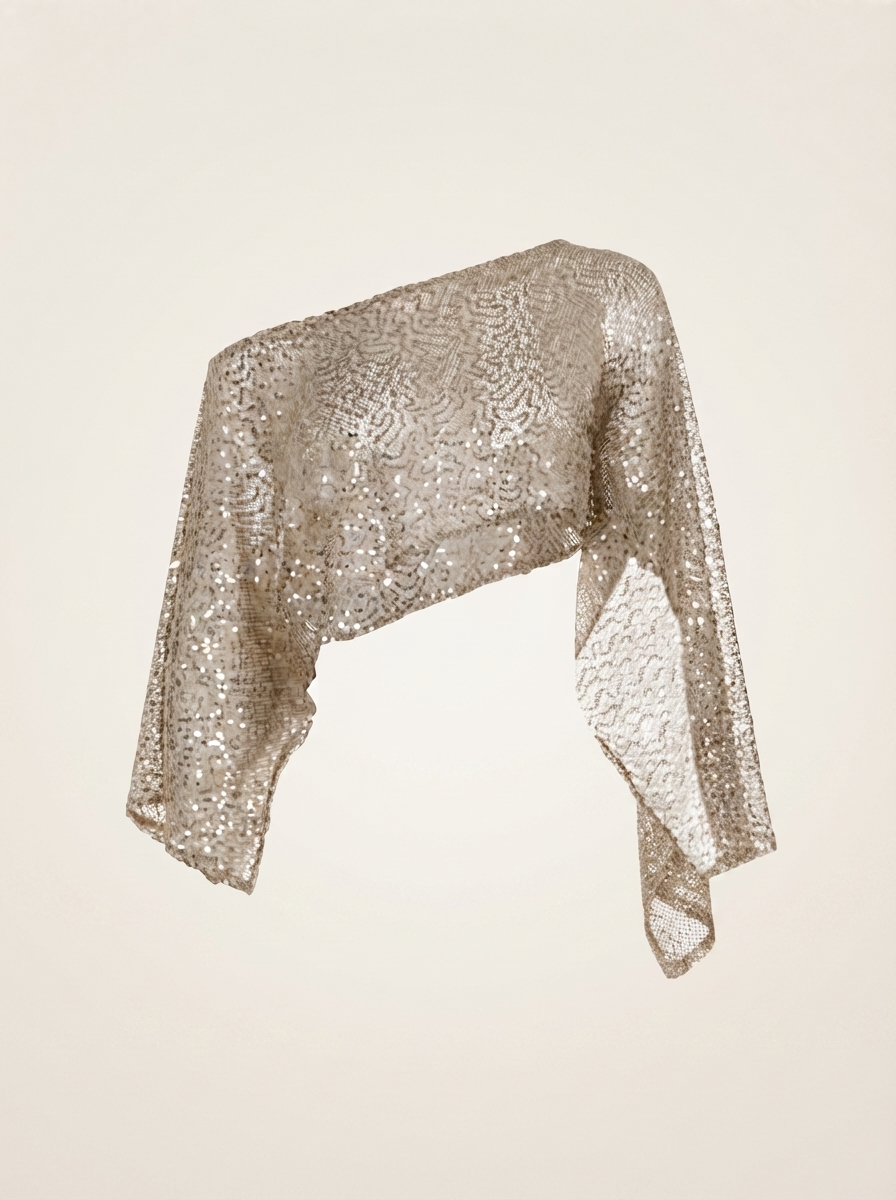 Sequin Cropped Blouse