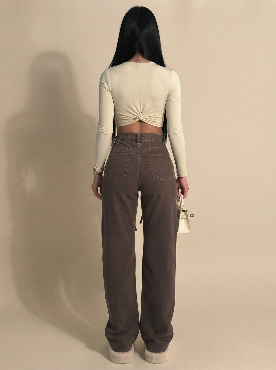 High Waist Wide Leg Jean