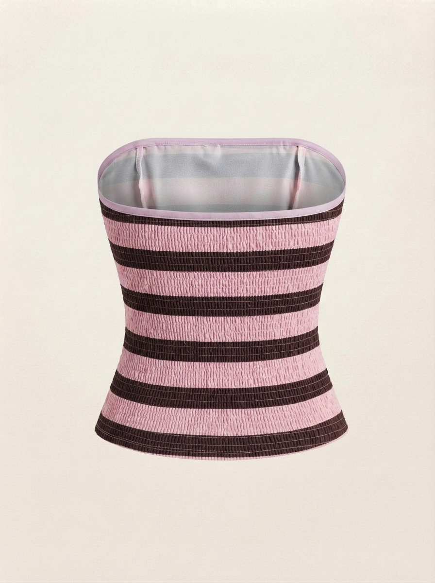 Striped Bow Tube Top