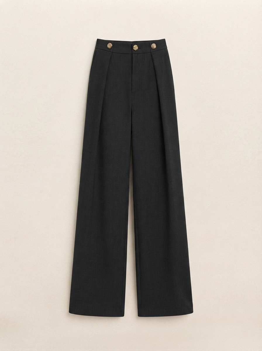 High Waist Straight Leg Trouser